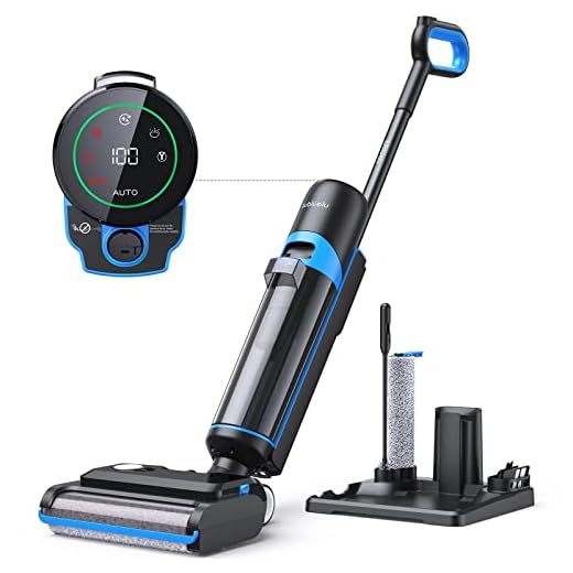 Lubluelu Wet Dry Vacuum Cleaner, Cordless Vacuum and Mop Combo, Smart Self-Cleaning, Voice Assitant, LED Vacuum Mop All in One for One-Step Cleaning, Great for Hard Floor Edge Cleaning