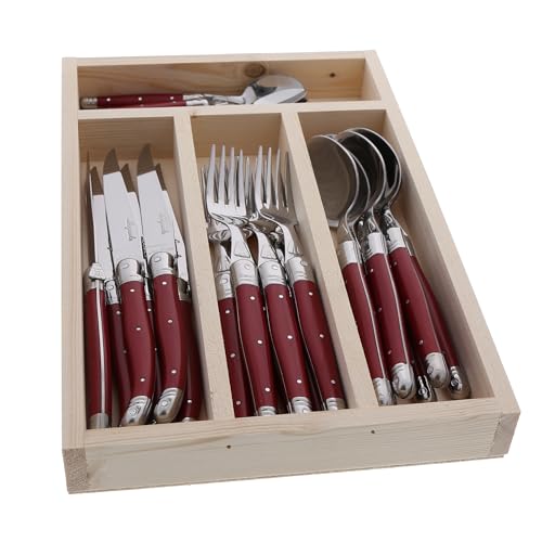 Laguiole Jean Dubost 07/13152 Set di posate, 24 pezzi, Modelli assortiti