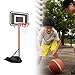 Vaveren Foldable Basketball Hoop Sports Equipment with Wheels Folding Basketball Goal System Portable for Outdoor Backyard Lawn Teens, Gray