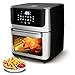 KENT Digital Air Fryer Oven 12L | 1800W | 360° Rapid Heat Circulation | 10 Preset Menus | Bake, Grill & Roast | Digital Display & Touch Control Panel | Dehydration & Rotisserie Function, Multi