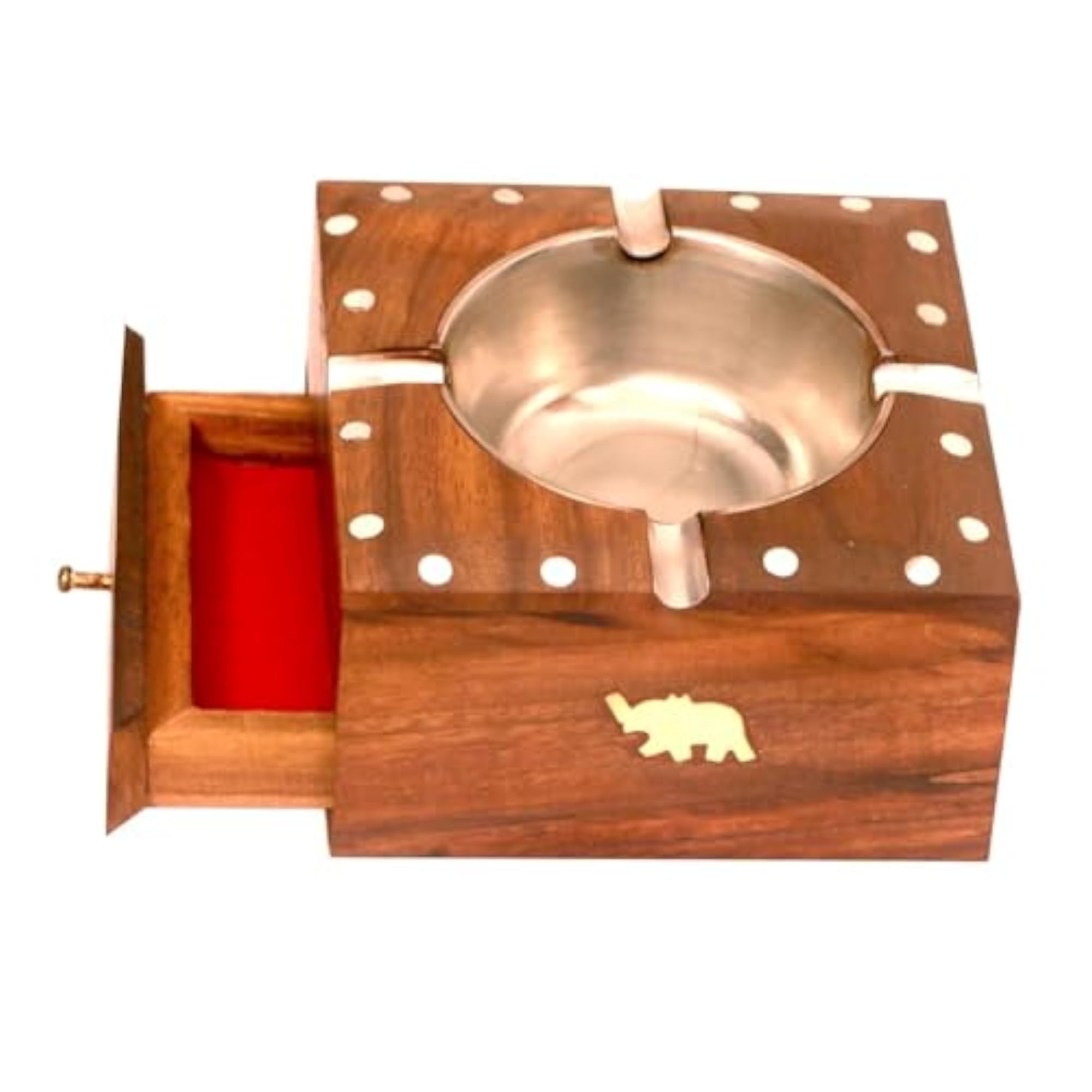 Daniel Handcrafted Sheesham Wood Cigarette Ashtray