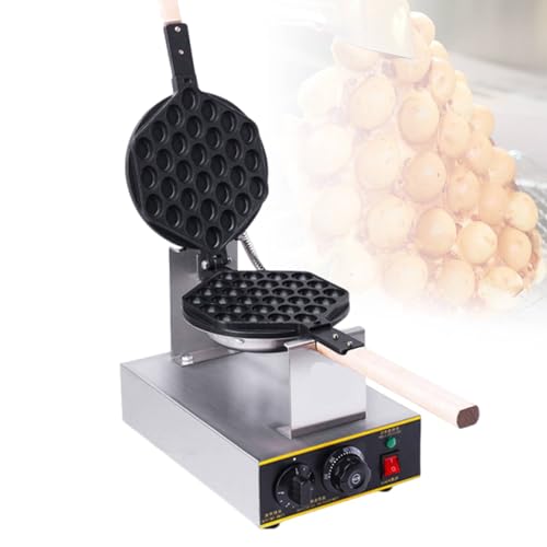 Gaufrier à Bulles Machine à Gaufres Bulles, Double Tête Rotative, Acier Inoxydable, Antiadhésif, Idéale Pour Café, Restaurant Et Boutique De Snacks(Single pot)