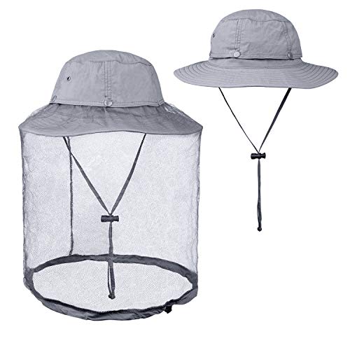 FitsT4 Mosquito Net Hat UPF 50+ Fishing Hat Bug Insect Bee Hat