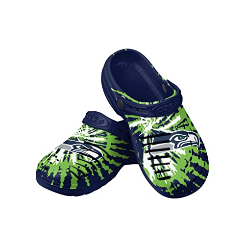 Image of FOCO Mens NFL Team Logo Tie-dye Garden Water Sandals Shoes Slipper Clogs with Strap
