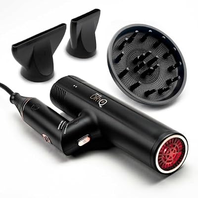 SRILabs DryQ Infrared Hair Dryer - Red Light, Frizz Control, Dual Voltage