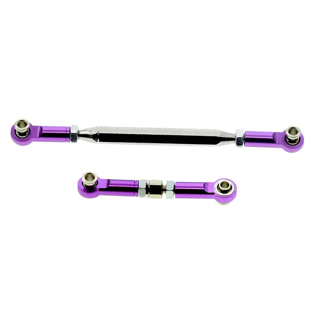 ATORSE Metal Steering Rod Tie Links for Mn D90 99S 4Wd Vehicle Crawler DIY Parts Purple-picture-17