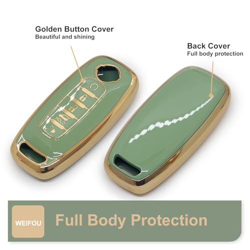 Funda dorada para llavero Nissan B carcasa protectora de llaves 4