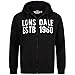 Lonsdale Sleeve Sudadera con Capucha, Negro, L para Hombre