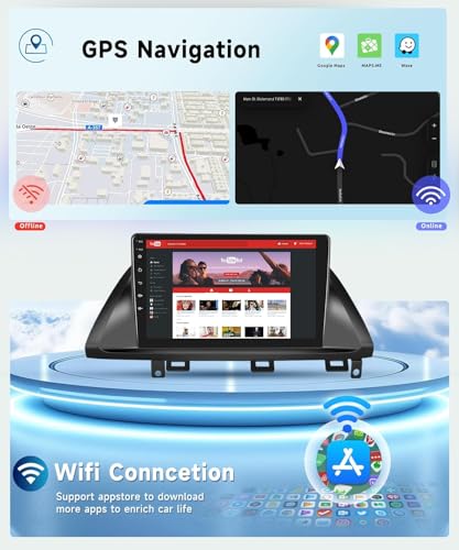 Image of 8 CORE 4G+64G Car Radio Stereo for Honda Odyssey 2005-2010 with Wireless CarPlay /Android Auto, 10.1 Inch 1280 * 720P IPS Touch Screen Android 13 GPS WiFi Bluetooth 32-Band DSP HD Backup Camera