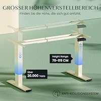 FLEXISPOT Höhenverstellbarer Schreibtisch Gestell E1 PRO mit Doppelmotor – Ansicht 8