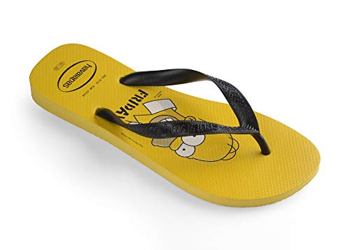 Chinelo Simpsons, Havaianas, Adulto Unissex, Amarelo Ouro, 43/44