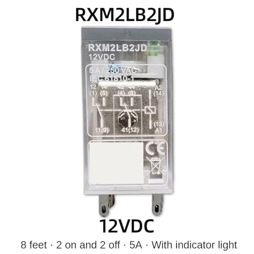 Relais intermédiaire RXM2LB2BD DC24V Schneider 8 broches pour tableau électrique