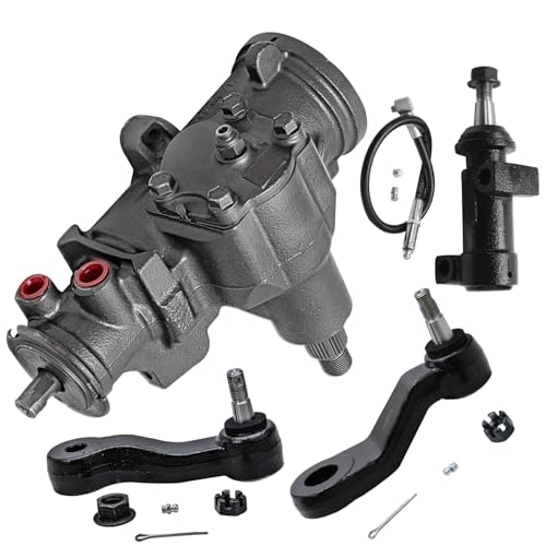 Detroit Axle - 4pc Power Steering Gearbox Kit for 2001-2010 Chevrolet Silverado 2500HD 3500HD 2001-2006 Silverado 3500 2000-2004 Silverado 2500 GMC Sierra Yukon XL 2500 Pitman Arm Idler Arm w/Bracket
