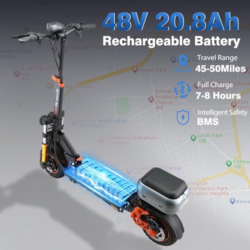 Image of Electric Scooter for Adults-3200W /1600W /1200W Fast E Scooter, 35 /40 /45 Miles Long Range, 35 MPH Max Speed, Foldable Scooter with Full Suspension for Commuter