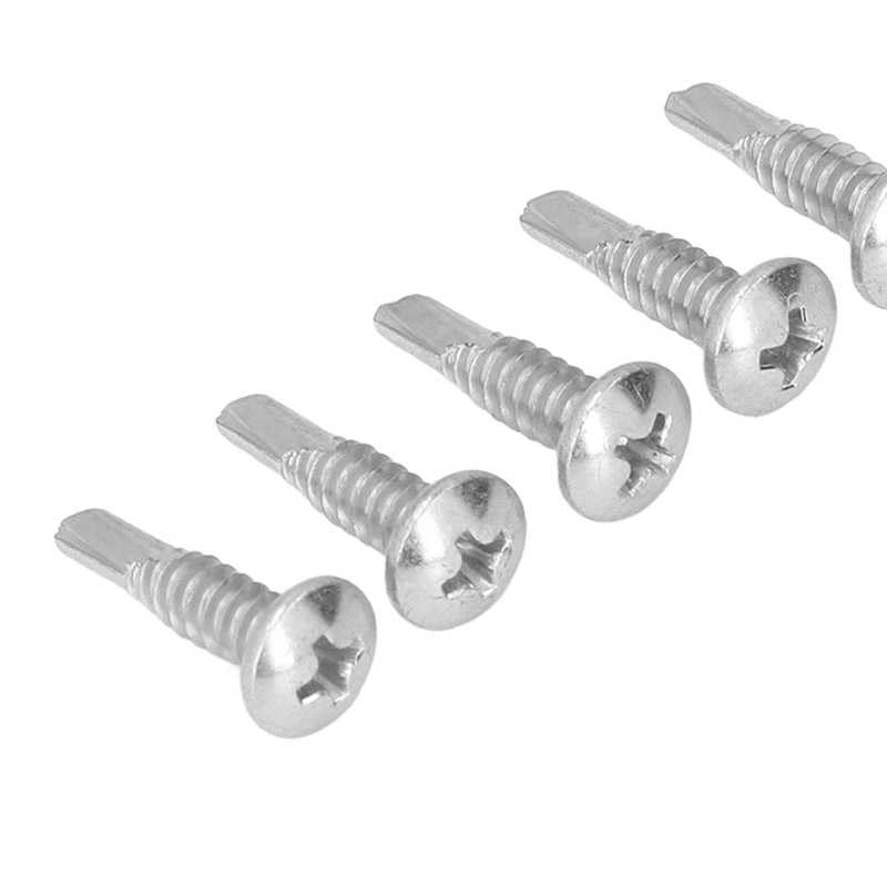 Self Drilling Screw Cross Drive Screw Carbon Steel for Application Repair - (Length: Short Hair)
