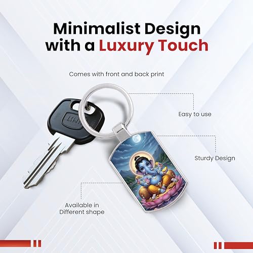Image of Premium Printed Metal Keychain for Men & Women | High-Definition Artwork Print | Durable Key Ring for Car, Bike, Home & Office Keys | Stylish Decorative Key Holder Gift