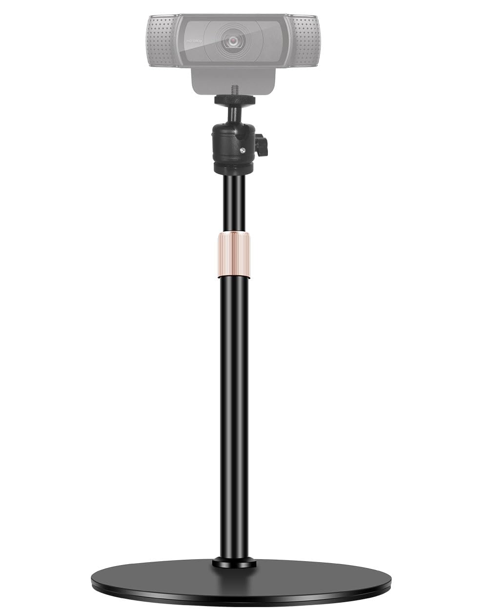 Supporto per Webcam - Sfera Regolabile in Altezza e Ruotabile 360° - Compatibile con Logitech C922, C930e, C920S, C920, C615, C960, NexiGo N60, Webcam Tripod Stand