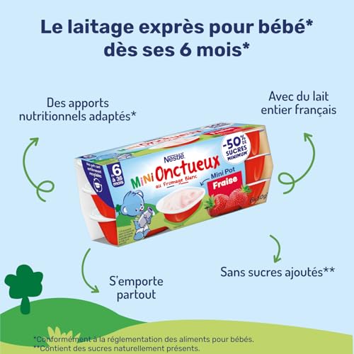 Dessert Bébé Dés Fraise P'tit Onctueux 6 Pots De 50g - vue 4
