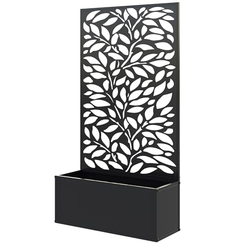 Evita miradas con esta jardinera exterior con panel protector de diseño 2