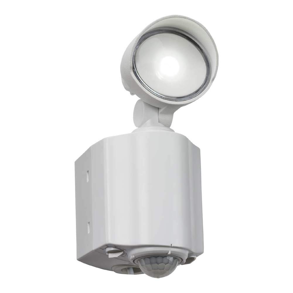 Knightsbridge FL8 W LED Single Spot White Security Light with PIR, 230 V, IP44, 8 W