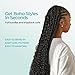 Lvnatu Boho Human Hair for Braiding Bulk Human Hair Bohemian Knotless Braids Deep Wave 100g 22 Inch Jet Black No Weft 2 Bundles Tangle Resistant Easy to Install for Salon/Home/Beginners