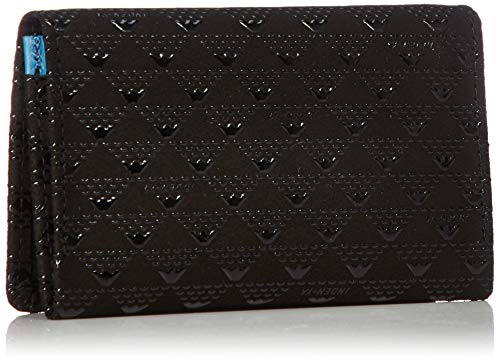 Indenya 2804-01 Takane Business Card Holder, Black Background x Black Lacquer, Mt. Fuji Pattern2
