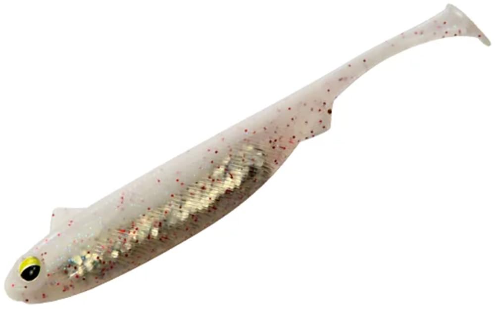 Magbite Snatchbite Shad - Cebo para percas y luciopercas, #05 Ginhara White, 4"
