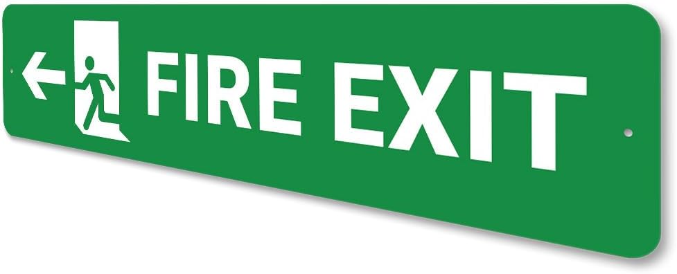Fire Exit Sign - 9 x 36