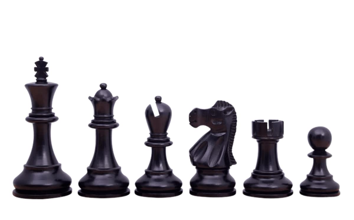 Set di scacchi in legno Wenge Board da 21 pollici ponderato Ebanizzato Reykjavik Staunton Pezzi 9,75 pollici
