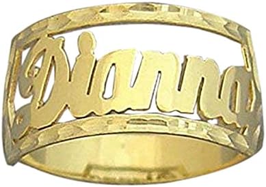 Solid 10k Gold Personalized Monogrammed Custom Made Name Ring