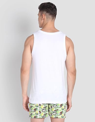 Image of U.S. Polo ASSN. Men's IYBD Brand Print Cotton Vest - Pack of 1