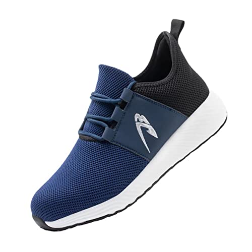 Zapatos de Trabajo a Prueba de pinchazos,Zapato Seguridad Calzado Seguridad Hombre con Punta De Acero, Antideslizante Transpirables, Unisex,Azul_44 Cover