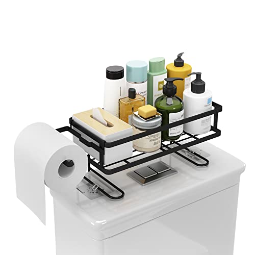 Apsan Over The Toilet Shelf, Bathroom Organizer Multifunctional Toilet Rack,No Drilling Space Saver With Wall Mounting Design (White) (Black) #TOP7