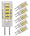 TZHILAN Lampadine a LED 4W GY6.35, AC DC 12 V, Luce Bianca Diurna, 6000K, JC, Attacco Bi-Pin, Equivalenti a 40W, Confezione Da 5