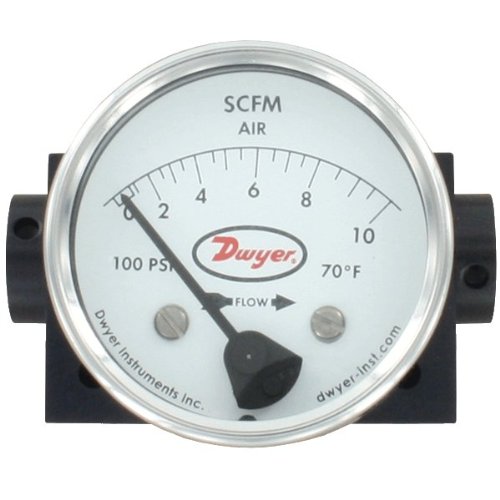 Dwyer® Variable-Area Flowmeter for Gases, DTFA-2A-30A, 3.0-30 SCFM, 1/2