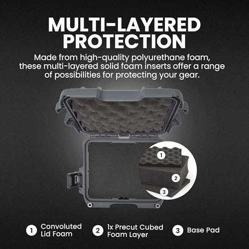Image of NANUK 905 Hard Case with Foam - IP67 Waterproof Hard Case, Protective Hard-Shell Box for Camera, Drone & Gear - Impact-Resistant, Dustproof, Travel-ready, 12.5 inch x 10.1 inch x 6 inch, Made in Canada - Graphite