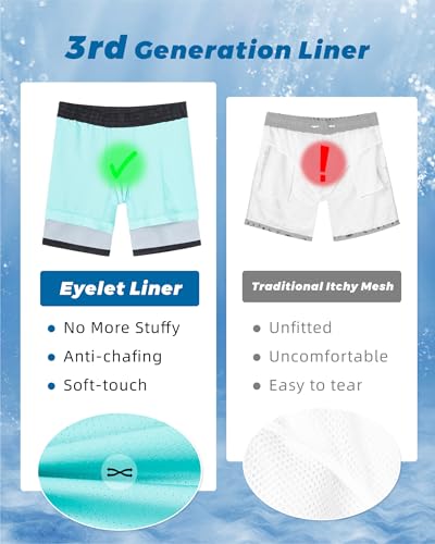 Image of SURF CUZ Mens Swim Trunks with Compression Liner Swim Shorts 7 inch Swimming Trunks Stretch 7 Inch Swim Suits Quick Dry