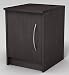 Homestar EB108745Q Finch 1 Door Nightstand, 13.75" x 15.63" x 18.63", Espresso