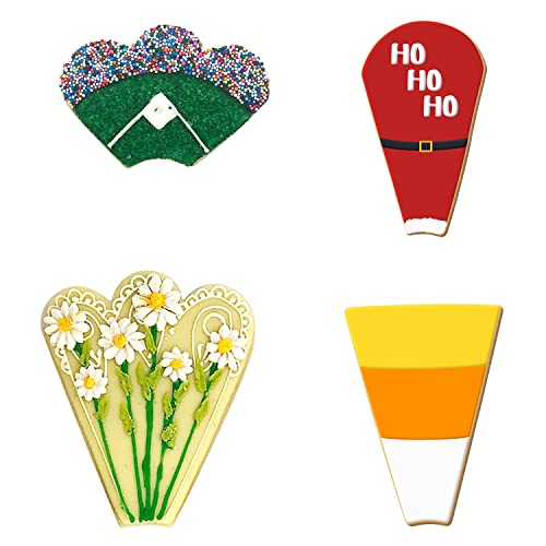 Foose Cookie Cutters 4 Piece Platter Cookie Cutter Set Trapezoid, Teardrop Round, Clam And Fan Three Bumps, Usa #TOP1