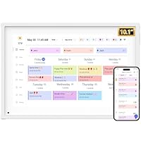 10.1 inch Smart Digital Calendar with Chore Charts, Family Schedules & Meal Planner, Featuring HD Touchscreen, Auto-Rotate Display, Built-in Digital Picture Frame and Free App Photo/Video Sharing