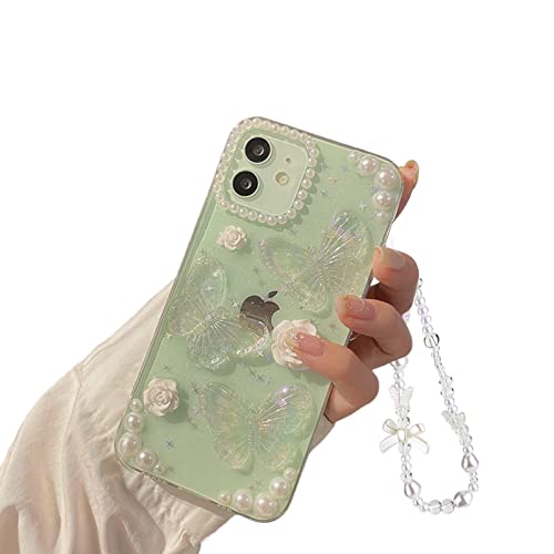 Catálogo para Comprar On-line Fundas para Niña los más solicitados. 43 Ownest Funda Compatible para iPhone 11 con Claro 3D Mariposa Floral Diseño Estético para Mujeres Niñas Glitter Pretty Crystal Sparkly Cubierta Fundas Protectoras + Cadena de...