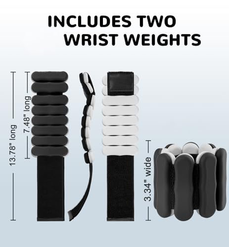 Image of Ankle & Wrist Weights for Women Men, Set of 2, 1 lb /2 lb Each | Adjustable Arm & Leg Weights, Soft Silicone Weighted Bracelet For Pilates Yoga Dance Walking Running Swimming Weight Loss