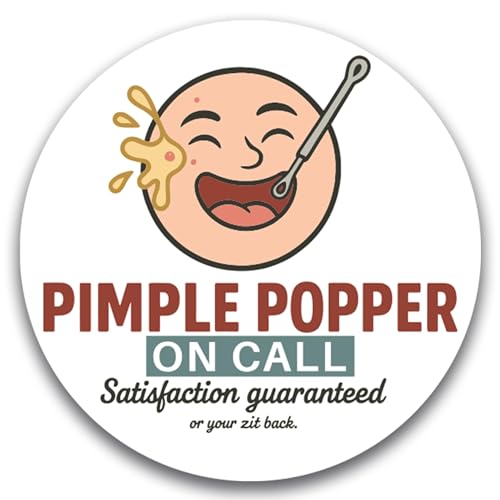 Magnet Me Up Pimple Popper On Call Magnet 5" Funny Car Magnet for Adults or Your Zit Back Gross-Out Humor Gift, Hilarious Magnetic Car Decal UV Printed, Made in USA