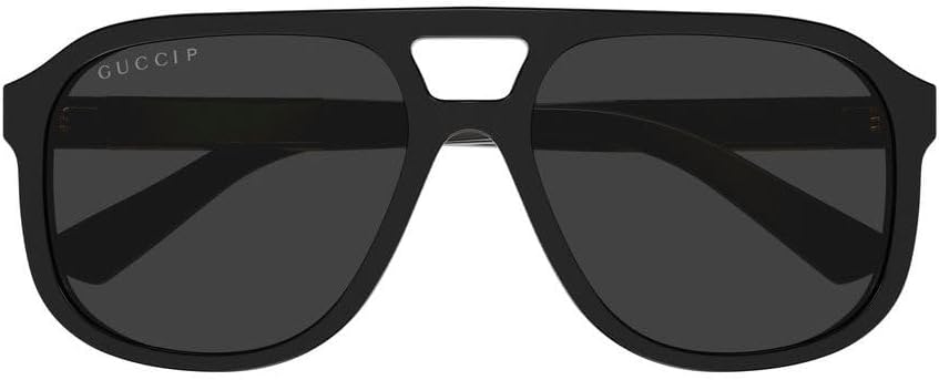 Gucci GG1188S 001 Black/Grey Pilot Polarized Unisex Sunglasses