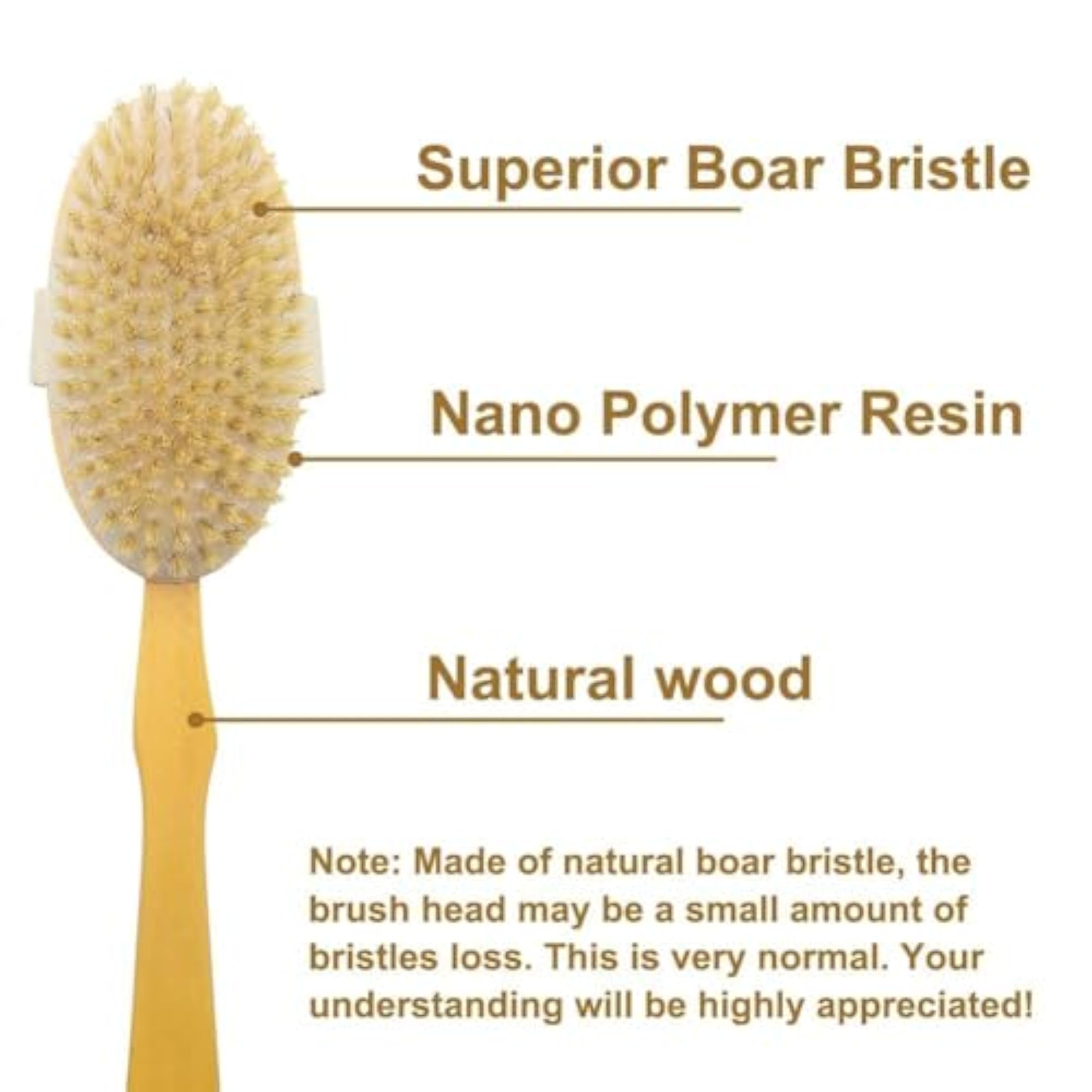 Long Handle Shower Brush for Skin Exfoliating
