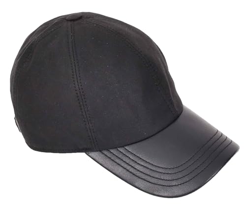 Casquette cuir véritable et toile réglable : l'élégance vintage haut de gamme