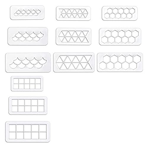 12 taglierine per torte e fondenti per fondente, per decorare torte e biscotti