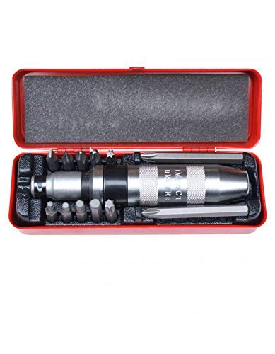 tournevis a frapper avec embout pour vis fendue, cruciforme, hexagonale, torx gris