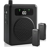 Amplificatore vocale portatile con microfono lavalier, clip on microfono con altoparlante,...