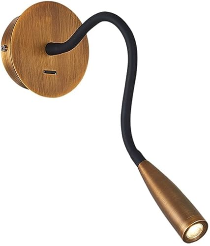 Miniatura 8 de Manguera de cuello de cisne flexible LED para pared, luz de lectura enfocada para dormitorio, lámpara de pared ajustable para cabecero de noche